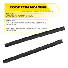 For Toyota 2009-2016 Venza 2x Left Right Roof Drip Molding Weatherstrip