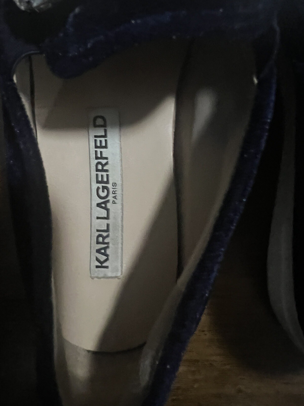 Karl Lagerfeld Paris Ermine Blue Velvet Shoes *missi… Gem