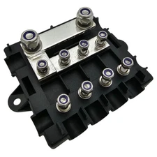 Ionnic 5-Way Fuse Distribution Block Bus Bar – 12V / 24V Automotive Power Dis...
