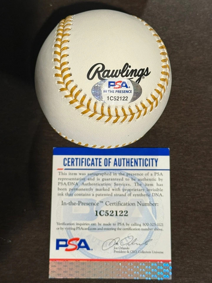 Fernando Valenzuela Signed GOLD GLOVE Baseball MLB Authentic DODGERS PSA - Image 2 of 2