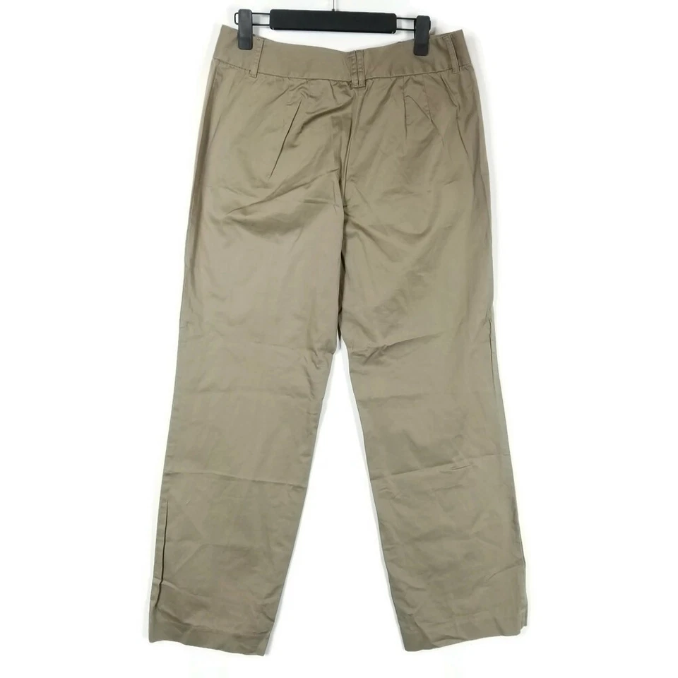 Talbots Stretch Sateen Chino Pant Womens 8 Tan Bootcut Mid Rise 31x32 - Image 4 of 4