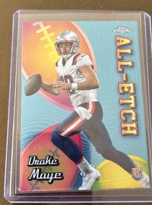 2024 Topps Chrome Football Drake Maye RC Rookie All Etch #CAE-DM