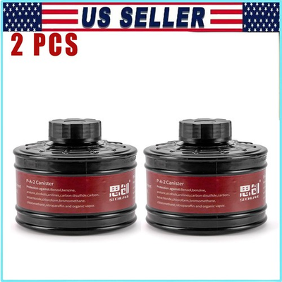 #ad 40mm Gas Mask Filters Full Face Respirator Mask Cartridge for Organic Vapor $94.99