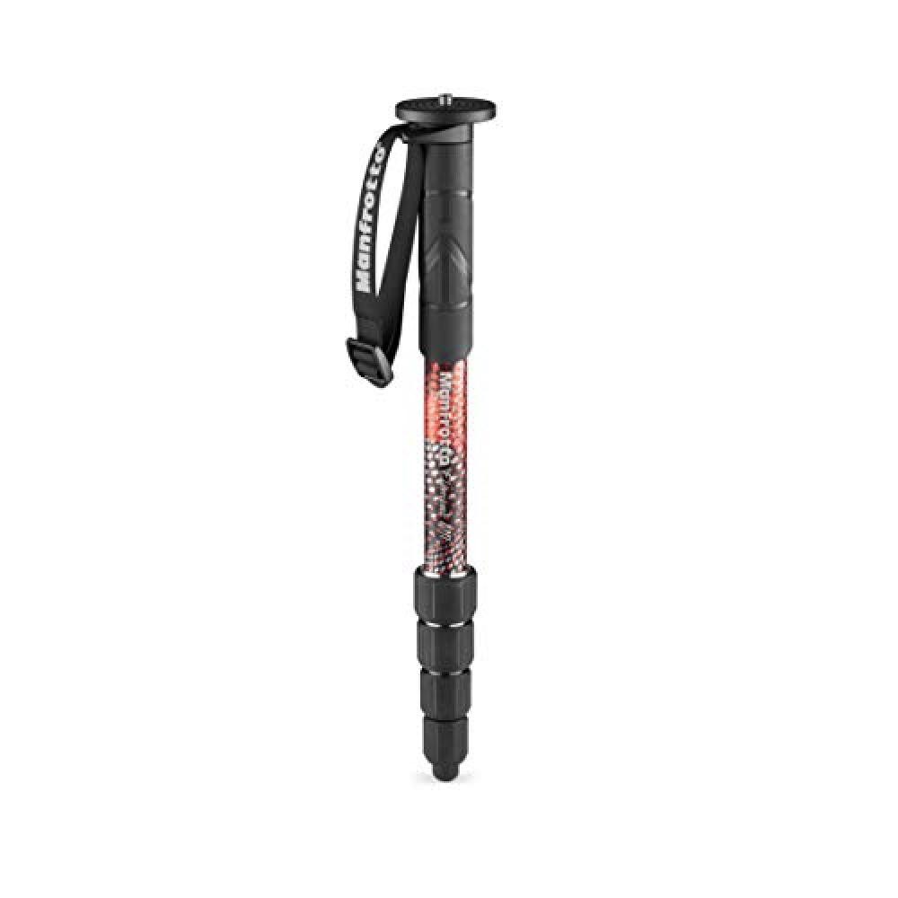 Manfrotto Element MII MMELMIIA5RD, Monopiede Alluminio 5 Sezioni Leggero da Viag