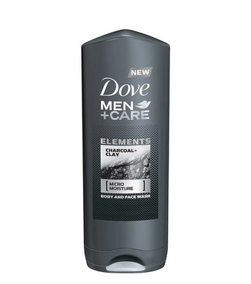 Dove Men + Care Charcoal + Clay Purifying Body & Face Wash, 18 oz