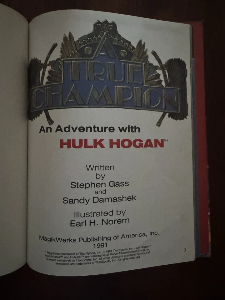 WWF Hulk Hogan Un verdadero campeón Una aventura con Hulk Hogan Libro de imágenes de tapa dura Foto 3 de 4