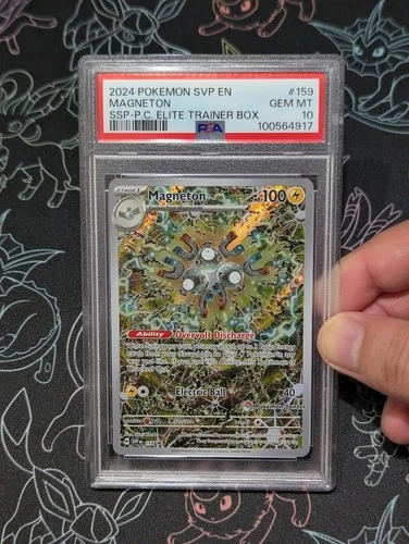 2024 POKEMON SVP SURGING SPARKS POKEMON CENTER ETB PROMO #159 MAGNETON PSA 10