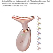Red-Light-Therapy-for-Face-and-Neck, 7 Color Face Massager Tool for Wrinkles,...