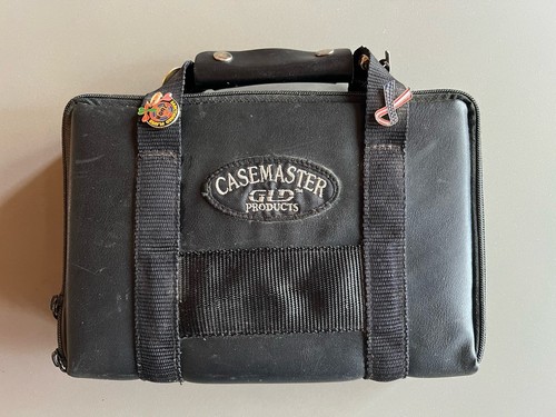 Casemaster GLD Products Leather Dart Case Black w Darts, NDA Pins, & Accessories