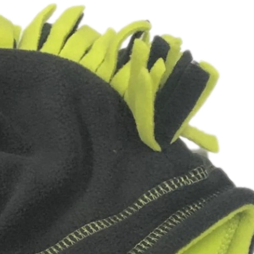 Conjunto de sombrero y manoplas trampero gris y verde felpa para bebés niños 12-18 meses Foto 3 de 3