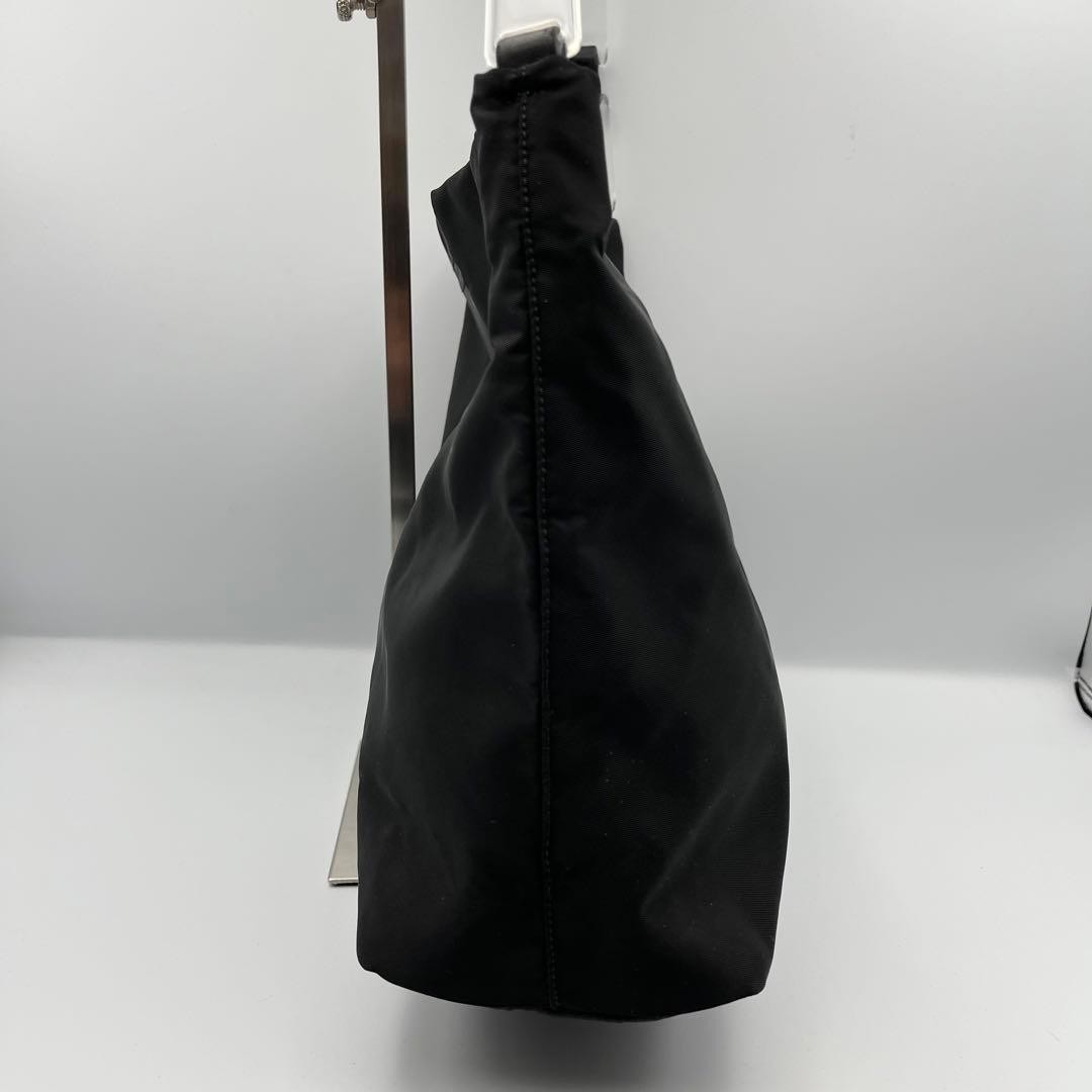 PRADA 90s Archive Plastic Clear Handle Shoulder Bag Nylon Black Authentic thumbnail 5