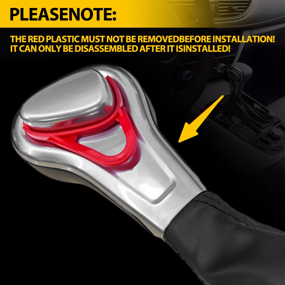 Gear Shift Knob Shifter Leather Gaiter Boot Cover Black Fit Audi A4 A5 A6 Q5 Q7