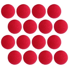 3 Pieces Red Adorable Clown Nose Cosplay Prop Decor Sponge Ball Adult