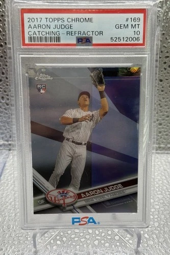 2017 Topps Chrome Aaron Judge Refractor Rookie Rc #169 PSA 10 Yankees