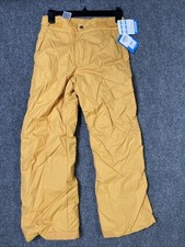 Columbia Youth Ice Slope II Insulated Pants, Boys', size large, Raw Honey