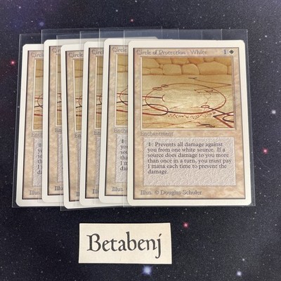 1x MTG Unlimited Circle of Protection: White from Estate Collection