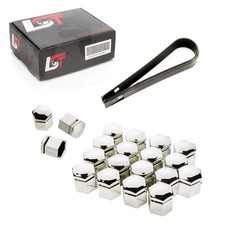 20x Abdeckkappen Radschraubenkappen Radschrauben Set chromfarben 17 mm für SAAB