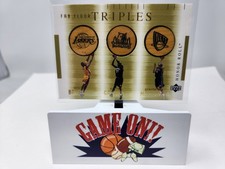 2002 UD Fab Floor Triples Honor Roll Kobe Bryant Kevin Garnett Martin GU EX sc