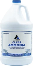 Clear Ammonia Cleaner Liquid, 1 Gallon, Multipurpose, Multi-Surface Cleaning Sol