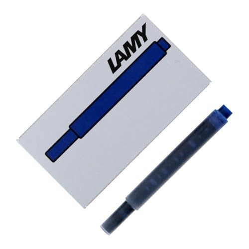 Lamy Fountain Pen Ink Cartridges - Royal Blue Ink - Pack Of 20 Giant Cartridges - Compatible With All Lamy Fountain Pens - Model LT10BLB