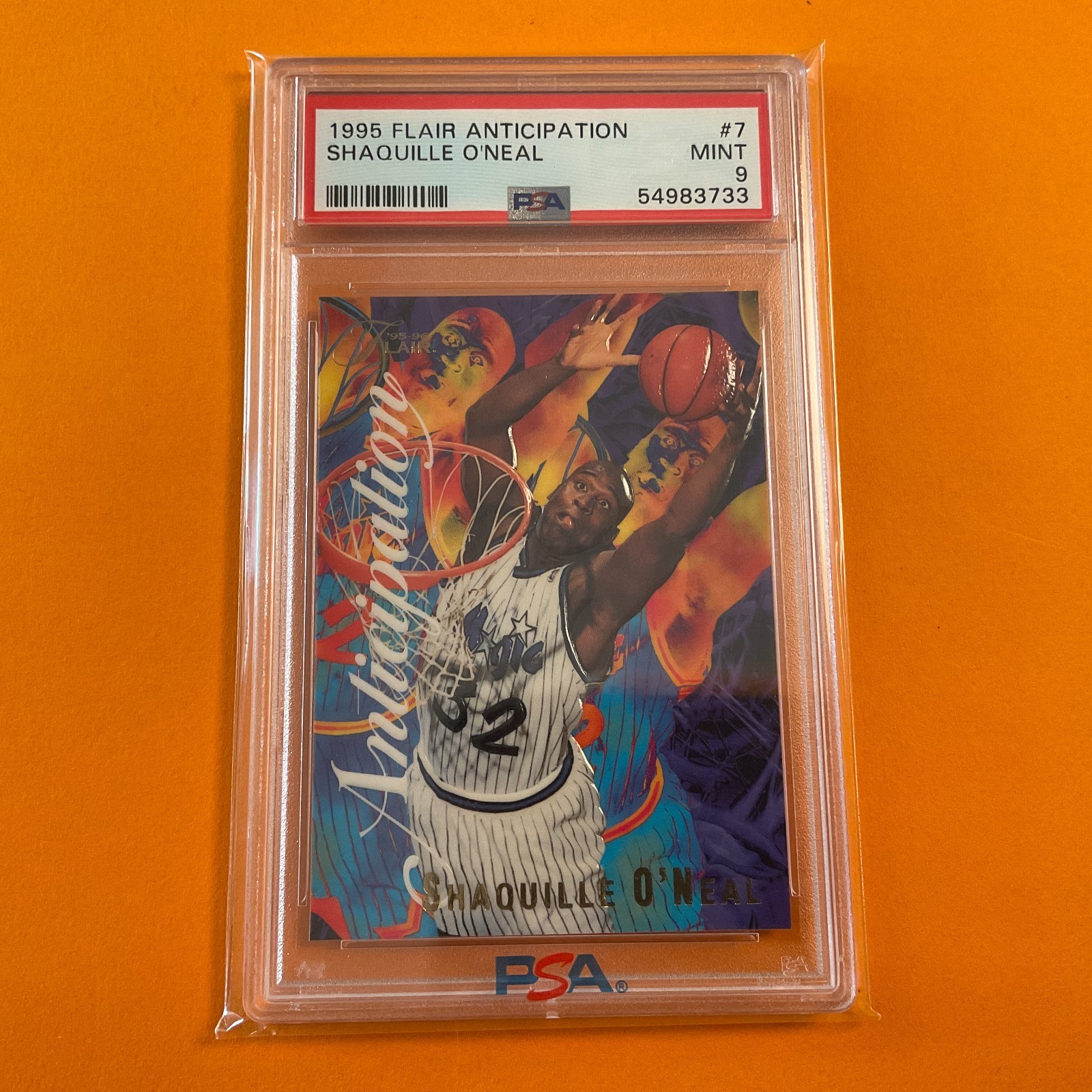 Shaquille O'Neal 1995 Flair Anticipation #7 PSA 9 MINT