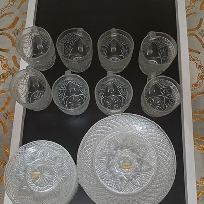 Cristal d'Arques Durand - Luminarc, Glass Salad Plates, Cups and Saucers