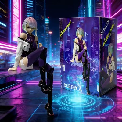 Cyberpunk Edgerunners Figure The Gun Rebecca Anime Figure. 17cm with box