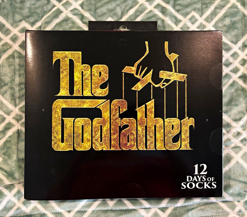 The Godfather Movie Theme 12 Days of Socks; Size 6-12; 12 Pairs crew and low cut
