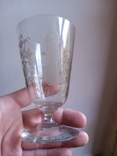 Engraved Glass Holy Water Lourdes Immaculate Conception Virgin Pilgrimage