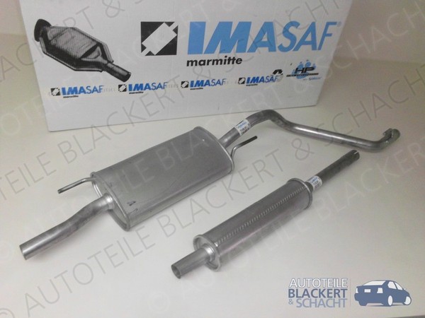 Imasaf Auspuffset Ab Kat für VW Golf III 3 1.6 55KW 1991-1997|Mitteltopf+Endtopf-image
