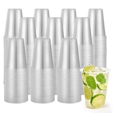 Turbo Bee 1000 Pack 16oz Plastic Cups,Disposable Clear Drinking Cups,Hot and Col