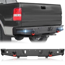 Rear Bumper with LED Lights & Sensor Hole For 2004 2005 2006 Ford F150 F-150