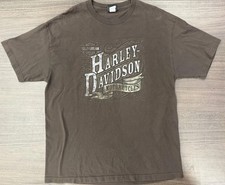 Harley Davidson Brown Shirt Size XL Little Rock, Arkansas Short Sleeve Men's