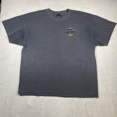 Collins Lake California Outdoor Paradise Men's Graphic T-Shirt Navy Size 2XL