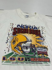 Vintage LSU Tigers Shirt Large Illinois Nokia Sugar Bowl Football Y2K Retro NCAA