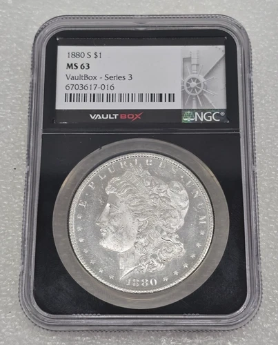 1880-S $1 Morgan Dollar NGC VaultBox - Series 3 MS63