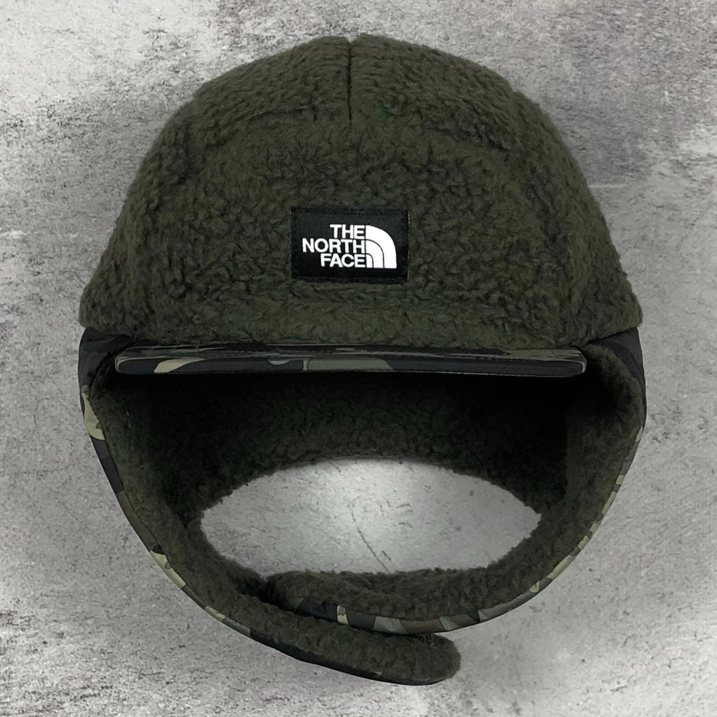 The North Face Forrest Sherpa Fleece 5 Panel Camo Kids S Winter Trapper Cap Hat