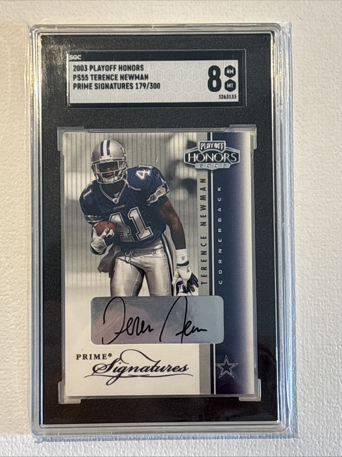 Terence Newman Playoff Honors Prime Signatures #PS55 Base