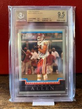 2004 BOWMAN #223 JARED ALLEN RC BGS 9.5 GEM MINT ROOKIE CARD VIKINGS HOF TOPPS. rookie card picture
