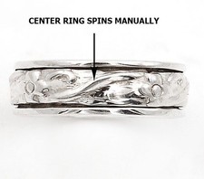 Meditation Spinner 925 Solid Sterling Silver Ring Jewelry Sz 8 B13-5