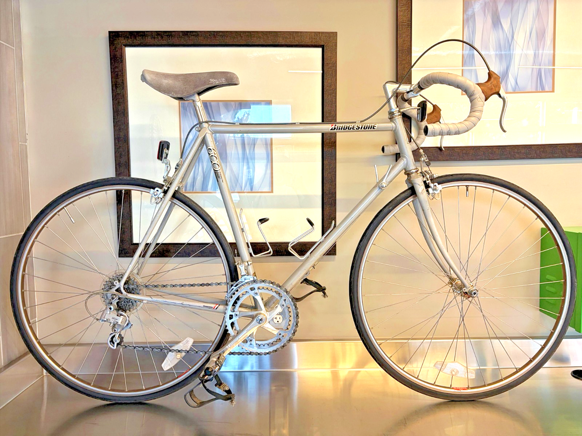 1986 Bridgestone 600 Road Bike, SunTour New Cyclone, Ishiwata