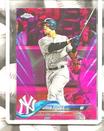 AARON JUDGE 2018 TOPPS CHROME PINK REFRACTOR  CARD #1