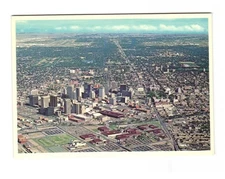 Sparkling aerial view of Denver CO the Mile High City VTG postcard UNP