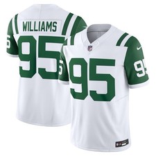Medium Men's New York Jets Quinnen Williams Nike White Vapor F.U.S.E. Jersey