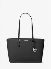 Michael Kors Sheila Handbag Large Tote Bag Black New 16.5"W X 10"H X 5.5"D