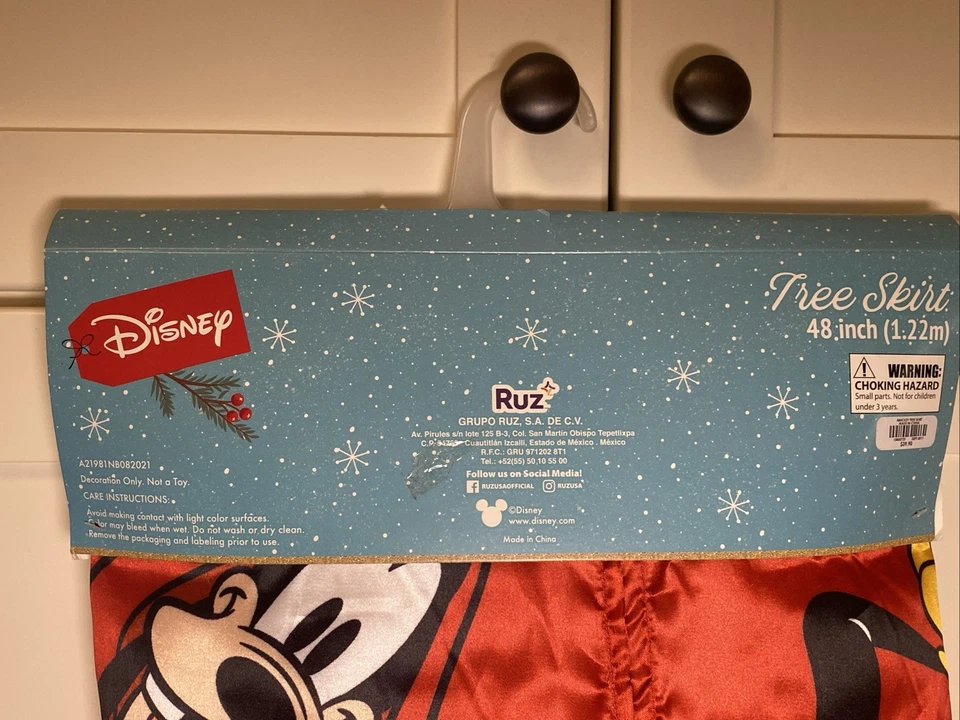 Disney Mickey & Friends 48” Christmas Tree Skirt RUZ Holiday Decor - NEW - Image 3 of 4