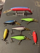Lot of 7 Color-C-Lector Lures Rebel Jointed - Incl. Spoonbill Minnow Crankbait