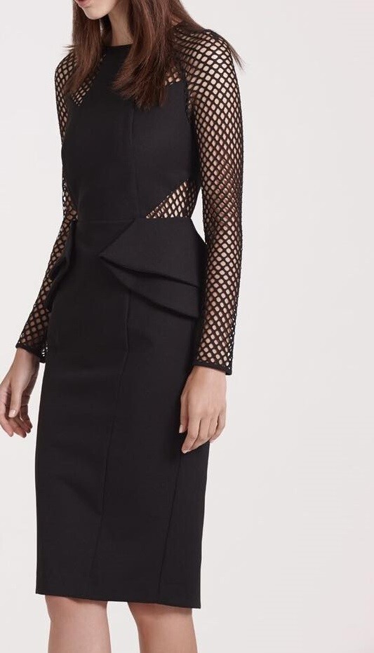 sheike black peplum dress Likely Liana Gown in Black main image 0