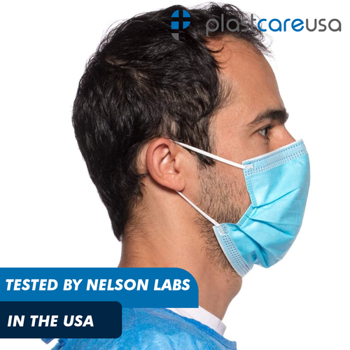 DAMAGED BOX-NEW** ASTM LEVEL 3 4-Ply Blue Disposable Medical Surgical Face Masks - Picture 6 of 11