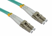 Image of 0.5m OM3 Fibre Optic Cable LC to LC Duplex Network Lead 50 125 Patch LSZH Cable